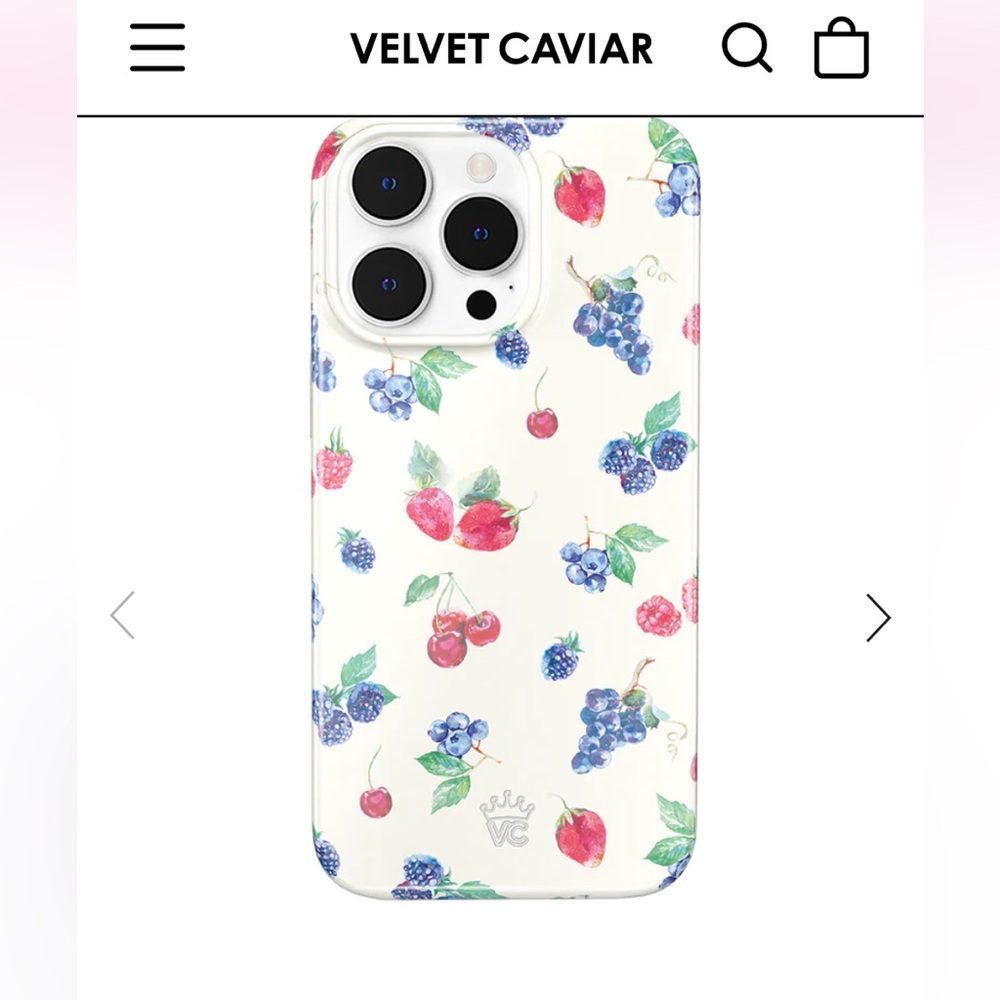 Velvet Caviar :Berry Baby iPhone case for iPhone 14 Pro Max